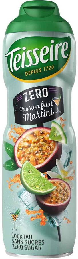 Syrop Passion Fruit Martini Coctail Bez Cukru 600 ml Teisseire Zero