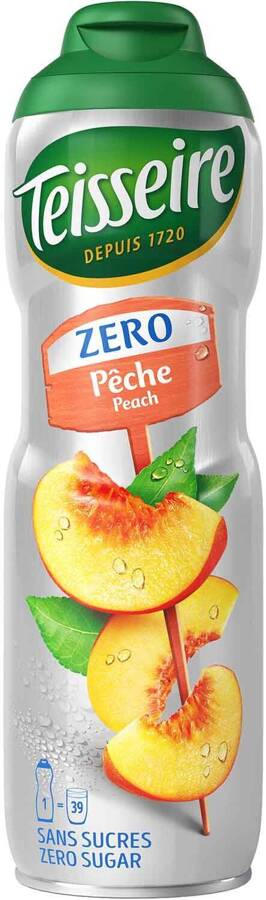 Syrop Peach Brzoskwiniowy Bez Cukru koncentrat bidon 600 ml Teisseire Zero