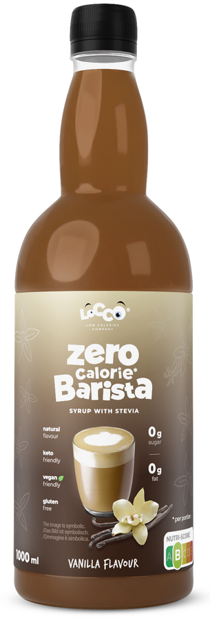 Syrop Zero ze stewią Wanilia bez cukru 1000 ml LoCCo Barista Syrup Vanilla