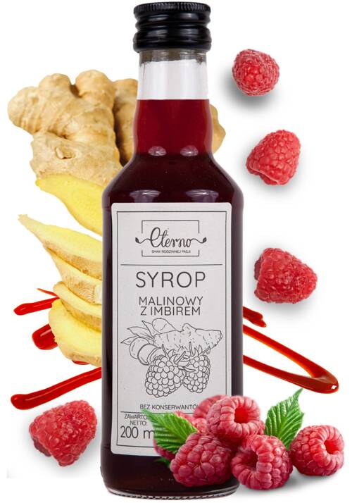 Syrop malinowy z imbirem Eterno 200 ml