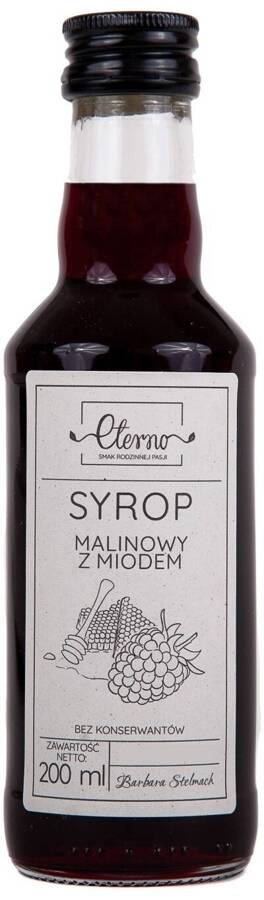 Syrop malinowy z miodem Eterno 200 ml