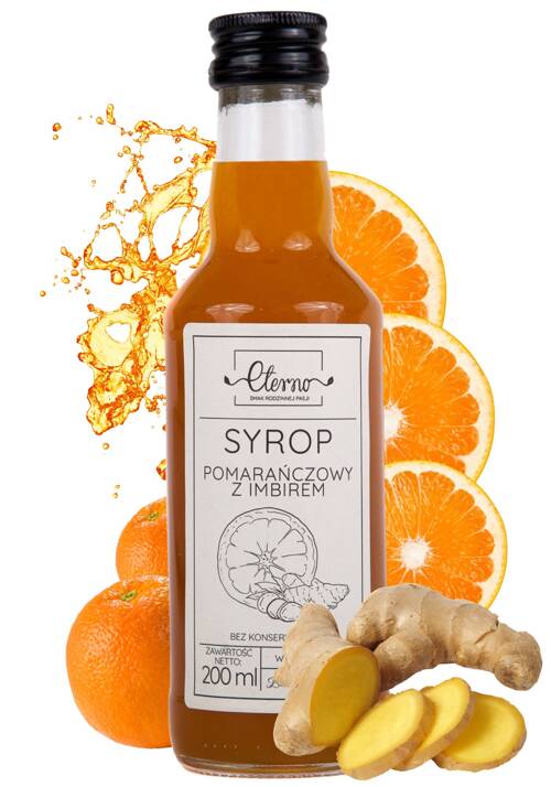 Syrop pomarańczowy z imbirem Eterno 200 ml