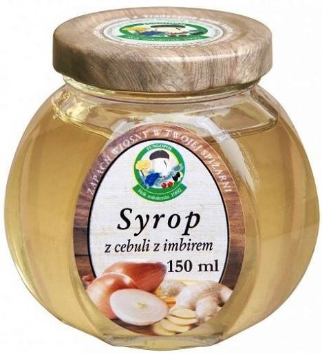 Syrop z cebuli z imbirem Naturalny 150 ml - Fungopol