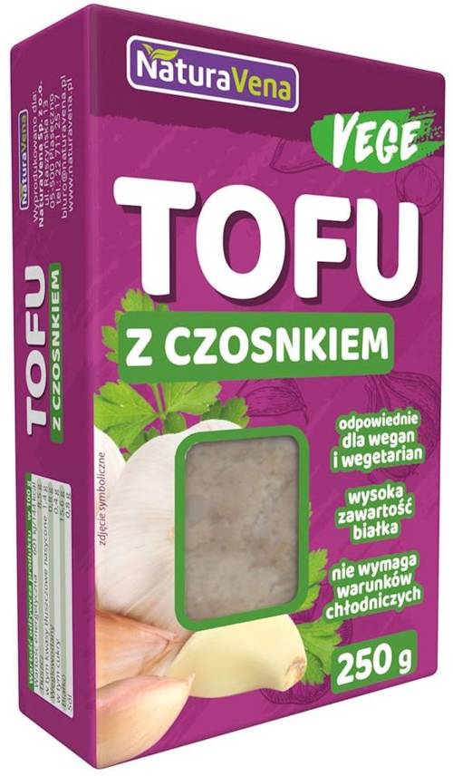 Tofu czosnkowe kostka z czosnkiem Vege 250 g NaturaVena
