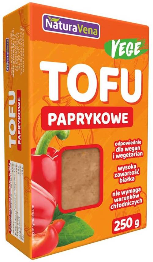 Tofu paprykowe kostka z papryką Vege 250 g NaturaVena
