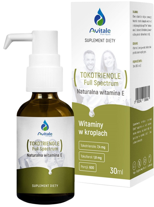 Tokotrienole Full Spectrum Witamina E krople doustne 30 ml Avitale - suplement diety