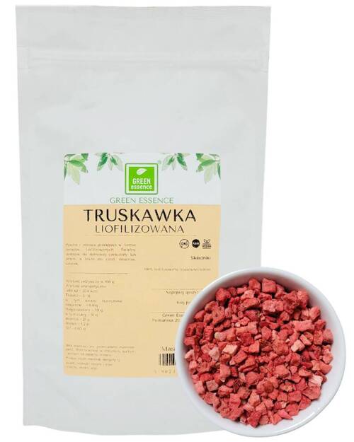 Truskawka liofilizowana kostka 20 g - owoce liofilizowane Truskawki