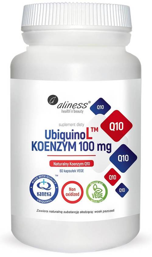 UbiquinoL Koenzym Q10 100 mg naturalny Kaneka 60 kaps. Vege Aliness - suplement diety