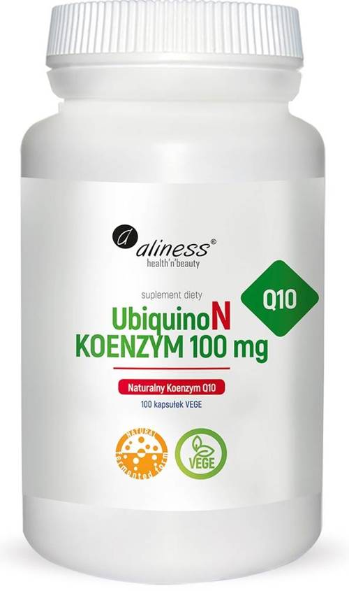 UbiquinoN Koenzym Q10 100 mg naturalny 100 kaps. Vege Aliness - suplement diety