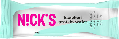 Wafelek proteinowy orzechowy Bez Cukru Keto Zestaw 12x 40g Nick's Protein Wafer Hazelnut