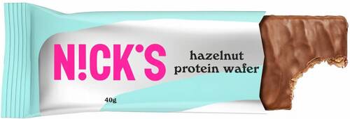 Wafelek proteinowy orzechowy Bez Cukru Keto Zestaw 12x 40g Nick's Protein Wafer Hazelnut