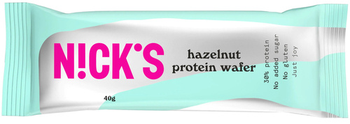 Wafelek proteinowy orzechowy w czekoladzie Bez Cukru Keto 40 g Nick's Protein Wafer Hazelnut