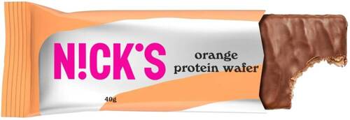 Wafelek proteinowy pomarańczowy Bez Cukru Keto Zestaw 12x 40 g Nick's Protein Wafer Orange