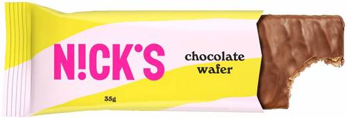 Wafelek w czekoladzie mlecznej Bez dodatku cukru 35 g Nick's Chocolate Wafer