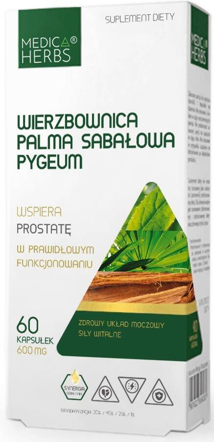 Wierzbownica Palma Sabałowa Pygeum 600 mg 60 kaps. Medica Herbs - suplement diety 