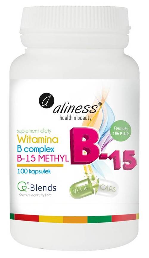 Witamina B complex B-15 Methyl 100 kaps. Vege Aliness - suplement diety