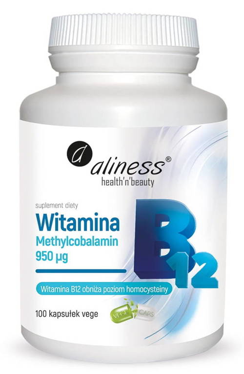 Witamina B12 Methylcobalamin 950µg 100 kaps. Vege Aliness - suplement diety