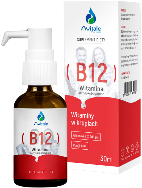 Witamina B12 Metylokobalamina krople doustne 30 ml Avitale - suplement diety