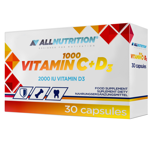 Witamina C 1000 mg + D3 Suplement Diety Allnutrition 30 kaps.