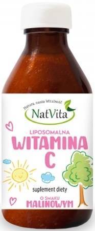 Witamina C Liposomalna smak malinowy - suplement diety 150 ml - NatVita