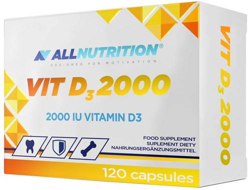 Witamina D3 2000 IU 120 kapsułek Allnutrition - suplement diety