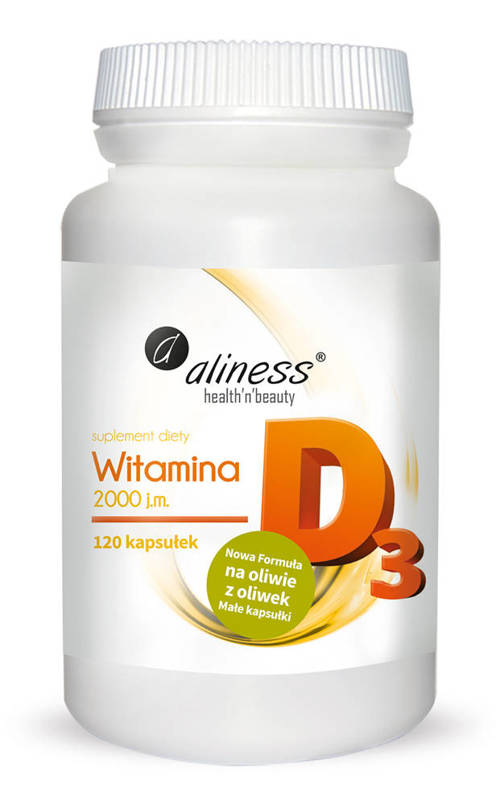 Witamina D3 2000 j.m. 120 kaps. Aliness - suplement diety