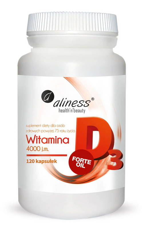 Witamina D3 4000 j.m. Forte Oil 120 kaps. Aliness - suplement diety