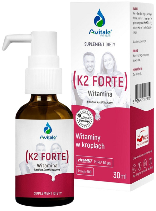 Witamina K2 Forte krople doustne 30 ml Avitale - suplement diety