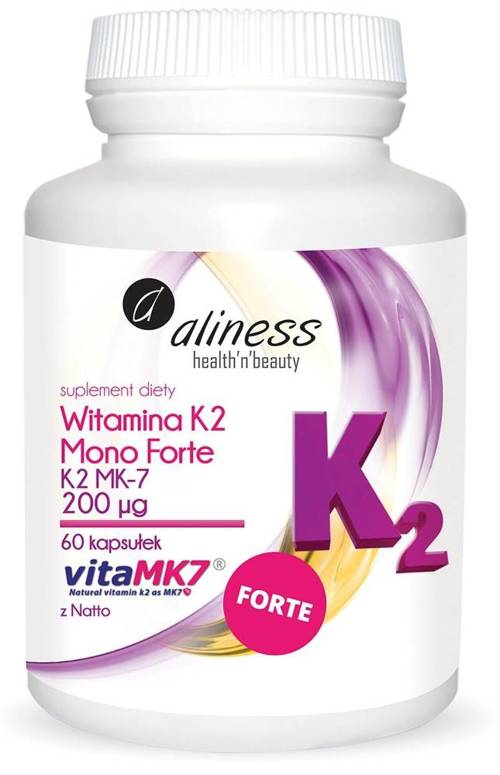 Witamina K2 Mono Forte MK-7 200 µg z Natto 60 kaps. Aliness - suplement diety