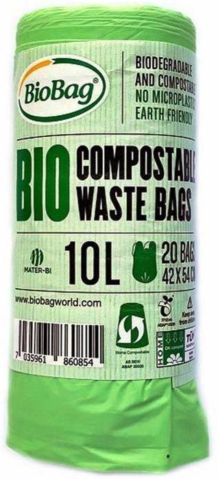 Worki biodegradowalne i kompostowalne 10 L - 20 szt. - BioBag