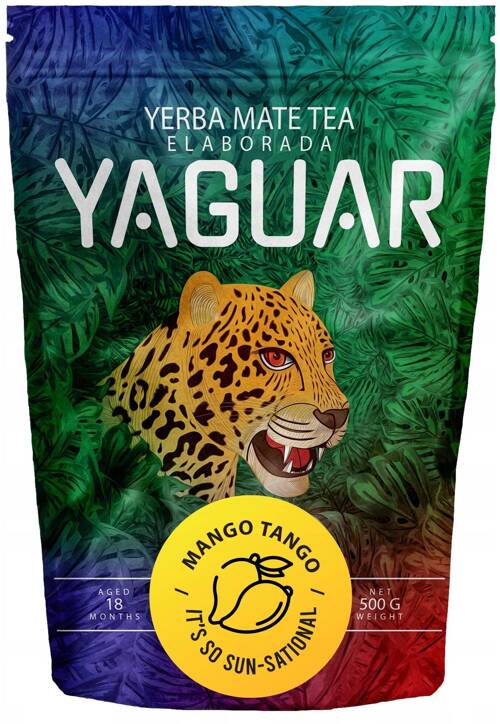 Yerba Mate Yaguar Mango Tango 500 g - Owocowa trawa cytrynowa pomarańcza nagietek