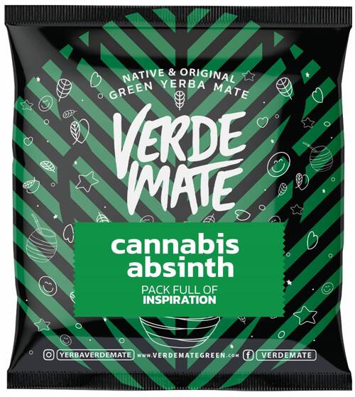 Yerba Verde Mate Cannabis Absinth 50 g - konopia trawa cytrynowa piołun werbena