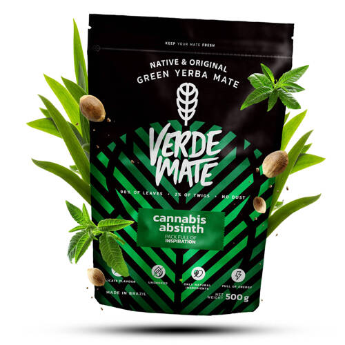 Yerba Verde Mate Cannabis Absinth 500 g - konopia trawa cytrynowa piołun werbena