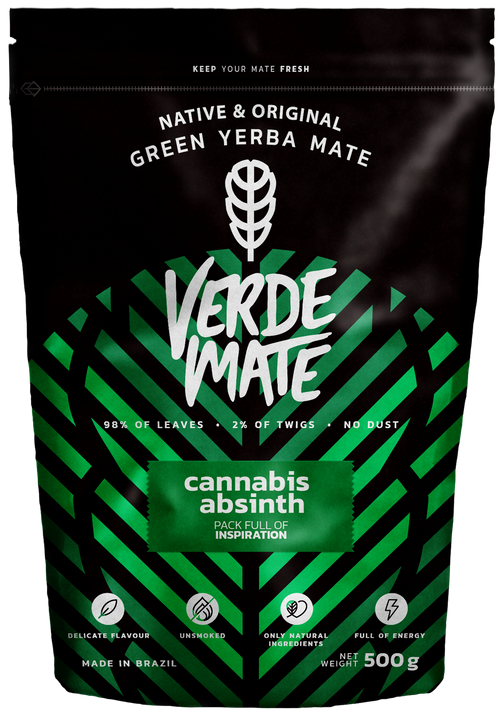 Yerba Verde Mate Cannabis Absinth 500 g - konopia trawa cytrynowa piołun werbena