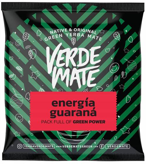 Yerba Verde Mate Green Energia Guarana 50 g - jagody goji nagietek kwiat