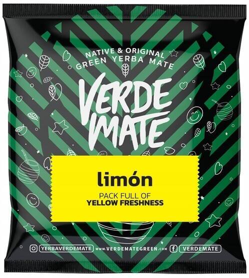 Yerba Verde Mate Green Limon 50 g - trawa cytrynowa skórka cytryny cytryna