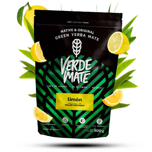 Yerba Verde Mate Green Limon 500 g - Cytrynowa trawa skórka cytryny cytryna