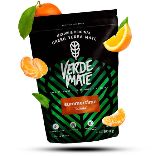 Yerba Verde Mate Green Summertime 500 g - chipsy kokosowe aromat karmelowy