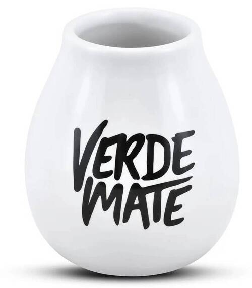 Zestaw do Yerba Mate dla dwojga - matero białe czarne Verde Mate + Yaguar Amore 500 g