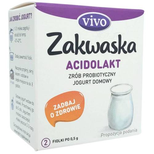 Żywe kultury bakterii Acidolakt 1 g (2 fiolki) Zakwaska - Vivo