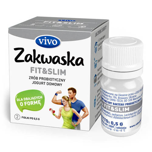 Żywe kultury bakterii do jogurtu Fit&Slim 1 g (2 fiolki) Zakwaska - Vivo 