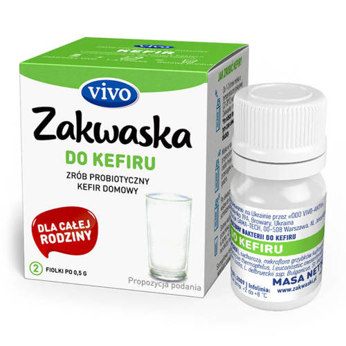 Żywe kultury bakterii do kefiru 1 g (2 fiolki) Zakwaska - Vivo