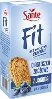 Ciasteczka zbożowe z jagodą Bez Cukru 300 g Fit Sante