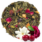 Herbata zielona Sencha Sakura 50 g - róża skórka płatki róży jaśmin wiśnia