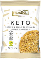 Keto ciastko miękkie ciasteczko Sernik i Biała Czekolada 50 g Frank&Oli