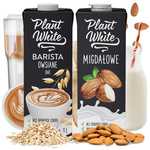 Napój migdałowy + owsiany Barista Bez Cukru Plant White - Zestaw 2x 1 L 