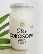 Olej kokosowy Extra Virgin BIO 900 ml - Ekologiczny nierafinowany tłoczony na zimno