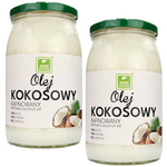 Olej kokosowy rafinowany 2x 900 ml bezzapachowy idealny do smażenia ZESTAW