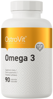 Omega 3 1000 mg Kwasy Tłuszczowe DHA EPA 90 kapsułki OstroVit - suplement diety