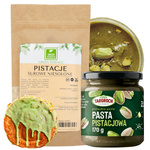 Pistacje surowe niesolone 100 g + Pasta pistacjowa Targroch 170 g - Zestaw Pistacjowy